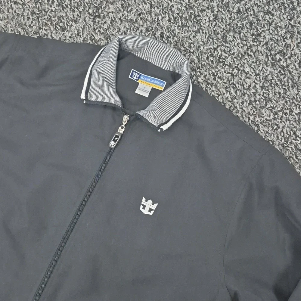 Royal Caribbean International Jacket Mens Medium Black Long Sleeve Full Zip